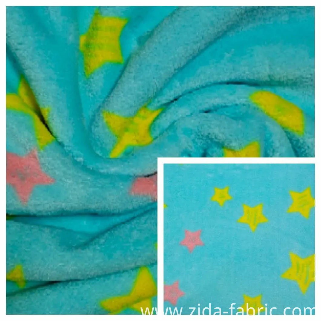 100% Polyester Double Side Flannel Printed Fabric